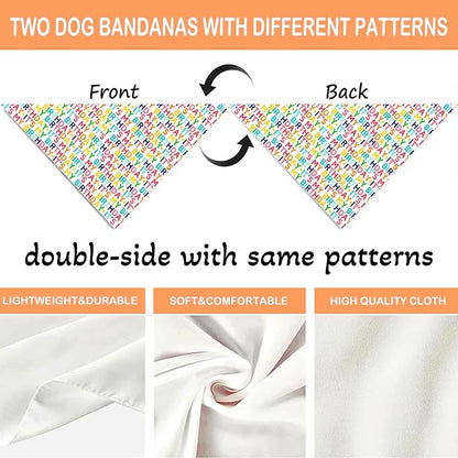 Birthday Dog Bandanas 1 Pack, Colorful HBD Dog Scarfs - Image 7
