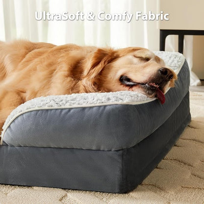 Orthopedic Dog Bed for Large Dogs, Egg Crate Foam Bed for Large Dogs, Equipped - Image 3