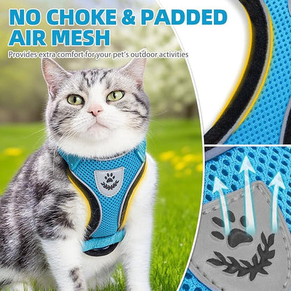PUPTECK Cat Harness and Leash Set Escape Proof Reflective Cat Walking Harness - Image 2