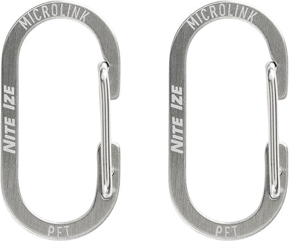 Nite IZE MicroLink Pet Tag Carabiner, Stainless Steel Cat and Dog Tag Clip - Image 2