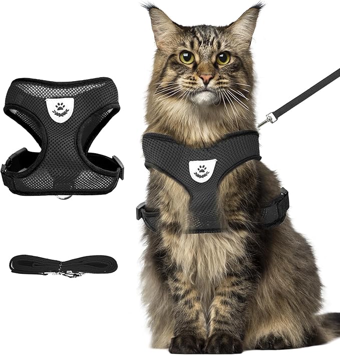 shudyear Summer cat Chest Harness and Leash, Anti-Escape Adjustable Soft mesh by Shudyear