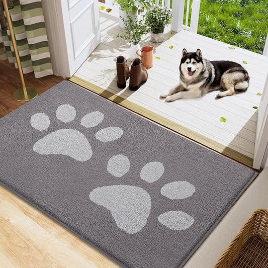 Buganda Dog Door Mat for Muddy Paws, Absorbent Dirt Trapper Washable Indoor by Buganda