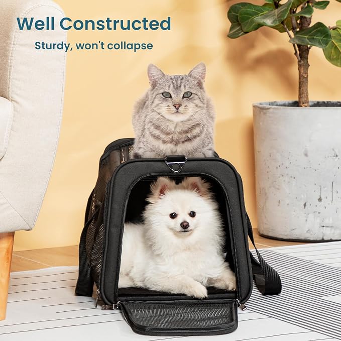 19 x 12 x 12 Large Cat Car Carrier – Roomy Escape-Proof Cat Car Seat - Image 7
