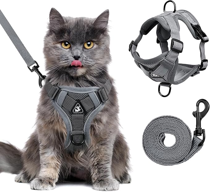 XL Cat Harness Escape Proof for Heavy Cats by GCVOPTON