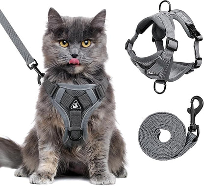 XL Cat Harness Escape Proof for Heavy Cats by GCVOPTON