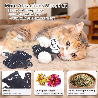 Retro Shaw Cat Toys 4Pcs, Catnip Toys - Image 2