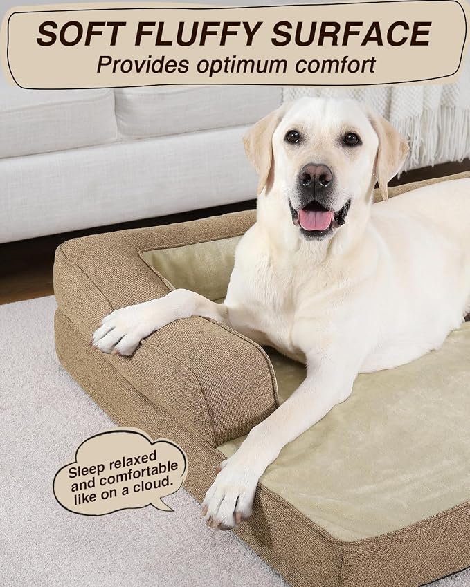 KSIIA Washable Dog Bed XXXL Senior Dog, Orthopedic Warm Soft Pet Sofa - Image 6