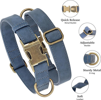 Didog Soft Leather Dog Collar, Durable Heavy Duty Dog Collars - Image 2