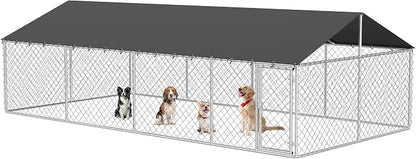 Outdoor Dog Enclosure Heavy Duty Dog Kennel House Mesh Dog Big Cage Pet Kennel by MoonlightManor