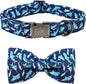 Elegant Little Tail Shark Print Adjustable Bowtie Collar by Elegantlittletail