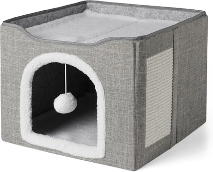 Amazon Basics Cat House 1 Story, Foldable Cat Condo by AmazonBasics
