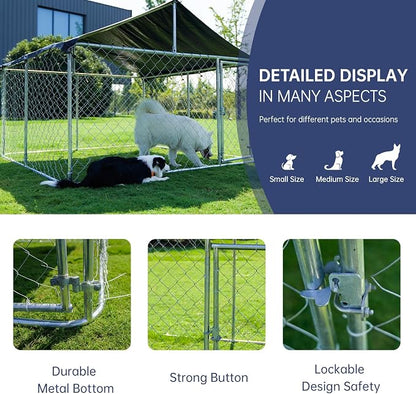Outdoor Dog Enclosure Heavy Duty Dog Kennel House Mesh Dog Big Cage Pet Kennel - Image 4
