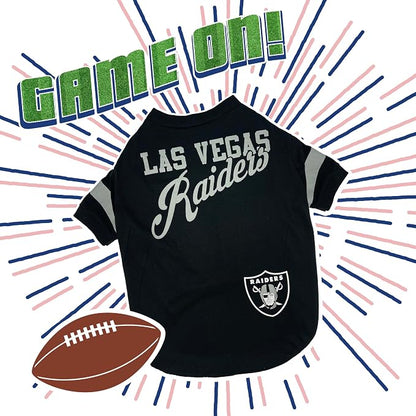 Pets First NFL Las Vegas Raiders T-Shirt Dogs & Cats, Medium. Football Dog - Image 4