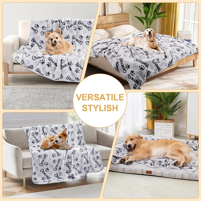 Dog Blankets for Large Dogs Upgraded, Dog Cat Flannel Blankets Washable - Image 2
