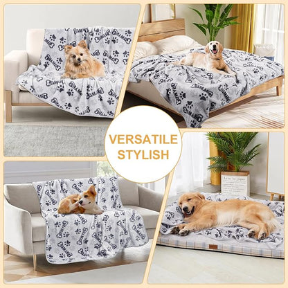 Dog Blankets for Large Dogs Upgraded, Dog Cat Flannel Blankets Washable - Image 2