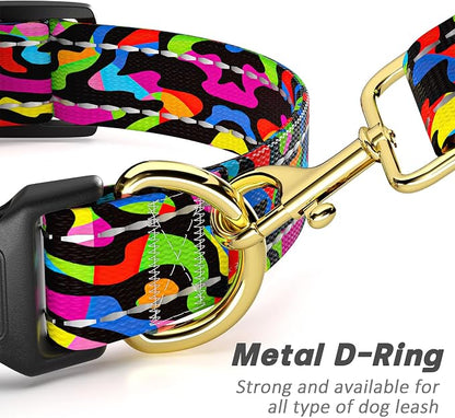 Reflective Dog Collar for Large Dogs, Cute Boho Adjustable Heavy-Duty Nylon - Image 5