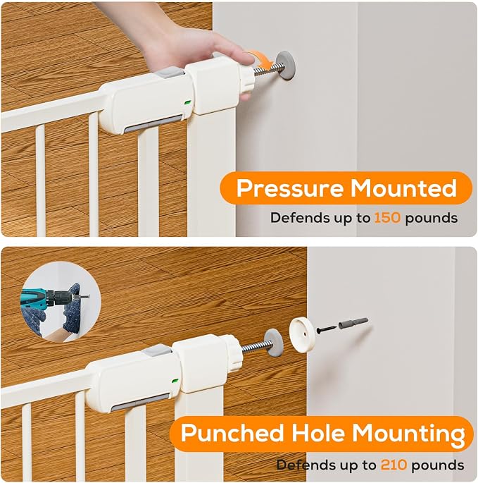 29.5-46" Magnetic Baby Gate for Stairs, Baby Safety Essentials, Auto Close Gate - Image 7