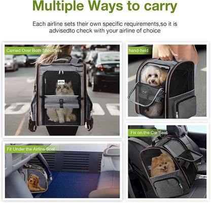 Lekebobor Extra Large Cat Backpack Carrier Expandable Pet Carrier Backpack - Image 4