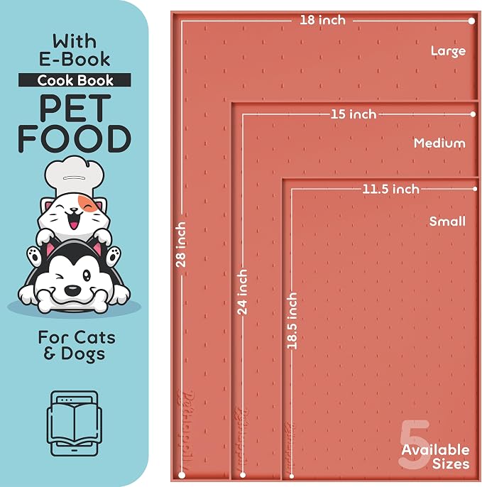 Dog Food Mat - 24x15 Raised Edges Dogs Mat - Image 2