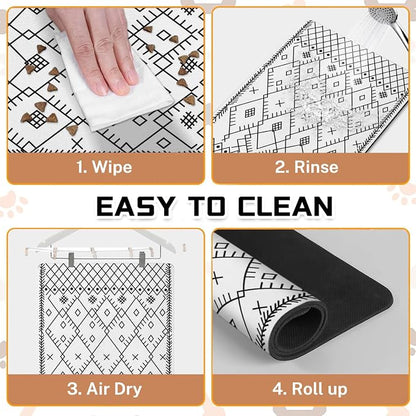 Absorbent Pet Dog Bowl Mat for Food and Water, Pet Cat Food Feeding Mat - Image 6