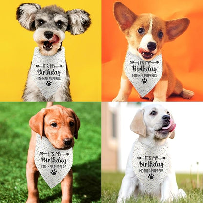 It's My Birthday Mother Puppers White Dog Bandana Birthday Gifts - Image 3