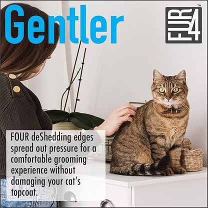 FUR4 deShedding Cat Brush for Short Hair Cats – Pet Hair Brush - Image 3