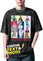 H-DEWALL Custom T Shirts Mineral Wash Tshirt Bootleg Rap Tee Customized Gifts by H-DEWALL