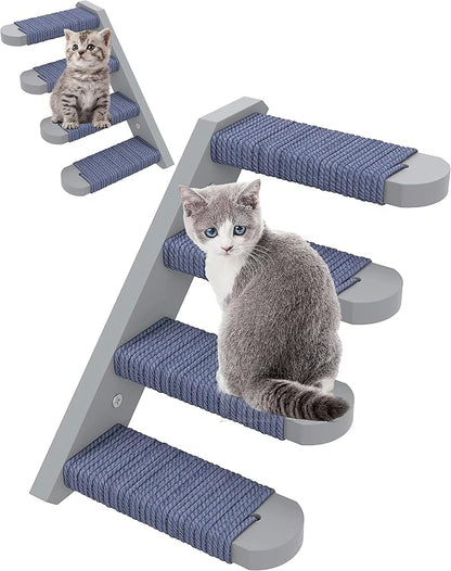 Skywin Cat Wall Steps, 2 Pack Wooden Color Solid Rubber Cat Stairs by Skywin