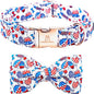 Lionheart glory American Flag Dog Collar, 4 of July Dog Bow Collar Heavy Duty by LionheartGlory