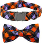 Halloween Dog Collar, Pet Collar Bow Plaid Collars Girl Boy Holiday Pet Collars by BoboRainbow