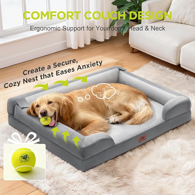 Extra Large Dog Bed, Orthopedic XL Washable Memory Foam Bed - Image 7
