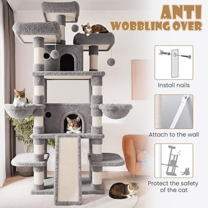 SHA CERLIN 81 Inches Extra Large Cat Tree - Image 6
