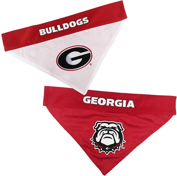 Pets First Collegiate Pet Accessories, Reversible Bandana, Georgia Bulldogs - Image 6
