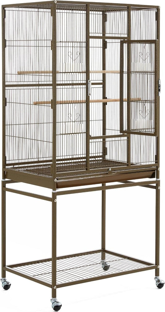 Topeakmart 53.5inch Large Bird Cage Metal Mobile Parrot Cage by Topeakmart