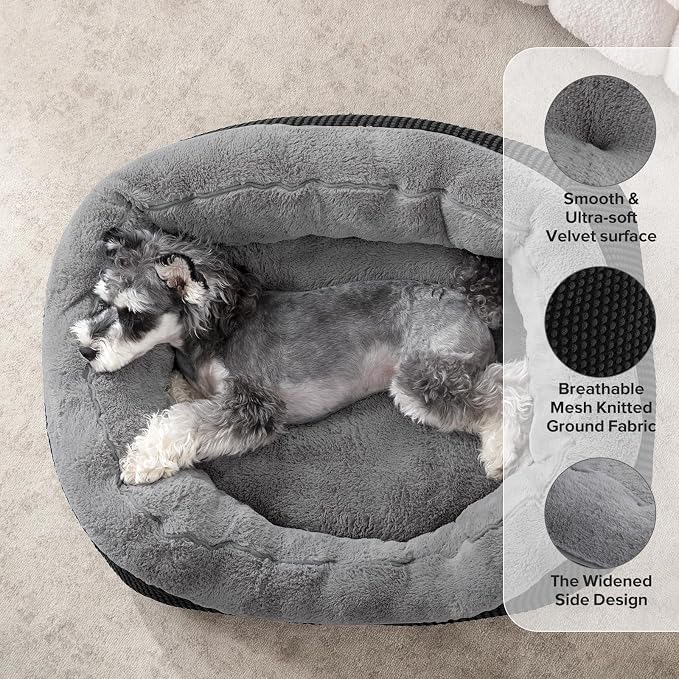 INVENHO Large Dog Beds Large Sized, Washable Orthopedic Warming Soft Sleeping - Image 2