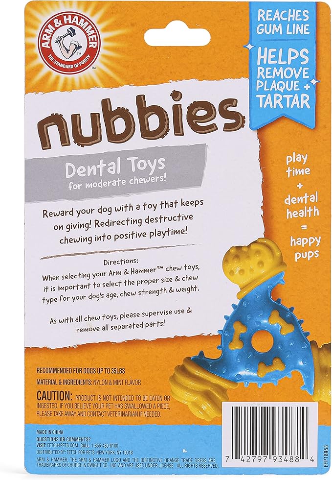 ARM & HAMMER for Pets Nubbies TriBone Dog Dental Toy Best Dog Chew Toy for - Image 8
