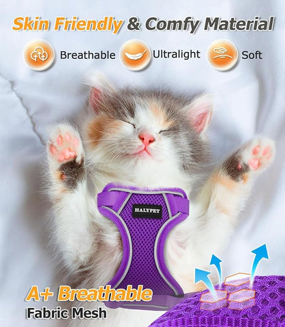 Halypet Cat Harness and Leash Set Escape Proof Adjustable Cat Leash Comfortable - Image 2