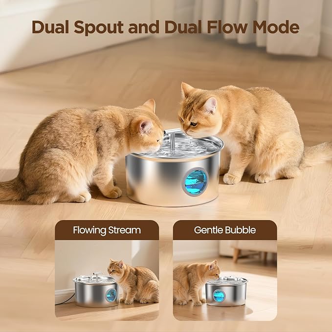 Cat Water Fountain Stainless Steel: Cat Fountain - Image 4