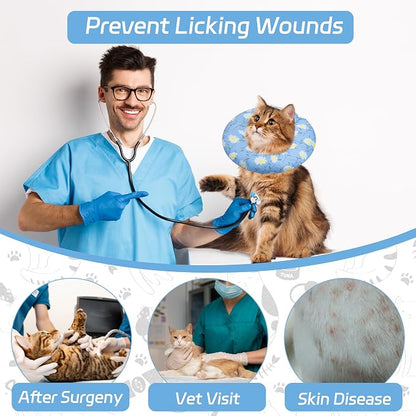 Cat Cone Collar Soft, Adjustable Cat Recovery Collar Kitten Cones to Stop - Image 6