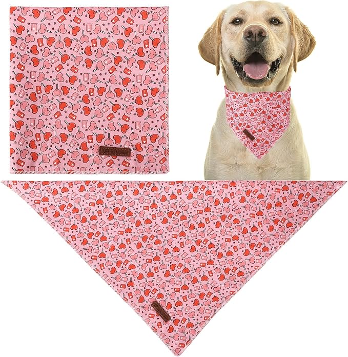Valentine Dog Bandana - Image 3