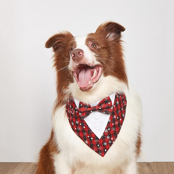 ADOGGYGO Christmas Dog Tuxedo Bandana - Image 2