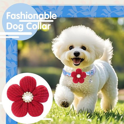 Small Dog Collar with Flower, Puppy Collar - Image 3