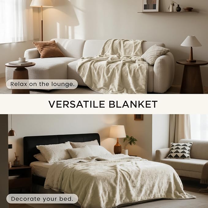 gogobunny Waterproof Bed Blanket, Reversible Sherpa Fleece Throw Blanket - Image 7