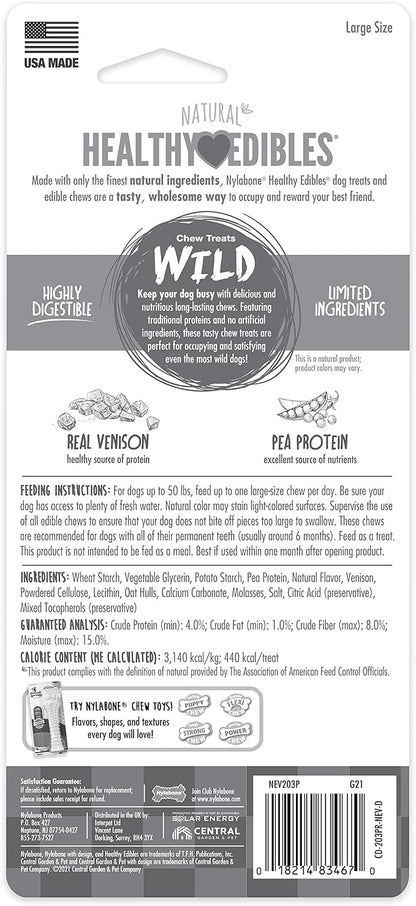 Nylabone Healthy Edibles WILD Natural Longer-Lasting Chew Treats, Venison Flavor - Image 8