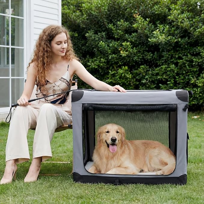 Dog Travel Crate 36 Inch, Portable Soft-Sided Travel Carriers - Image 6