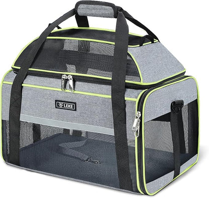 Lekereise Top-Expandable Pet Carrier 18x11x11Inch Delta American United Airline by Lekereise