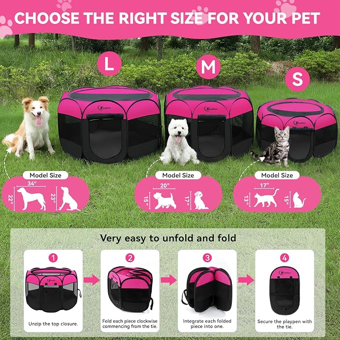 Dog Playpen, Puppy Pet Playpens Indoor - Image 2