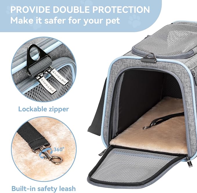 Petsfit Small Cat Carrier Soft Airline Approved Expandable Carrier - Image 5