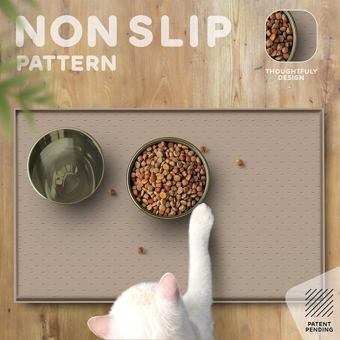 Dog Food Mat - Raised Edges Dogs Mat - Image 4