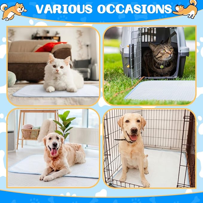 Chunful 4 Pack Pet Cooling Mat 26 x 20 Inches Cooling Pads - Image 6